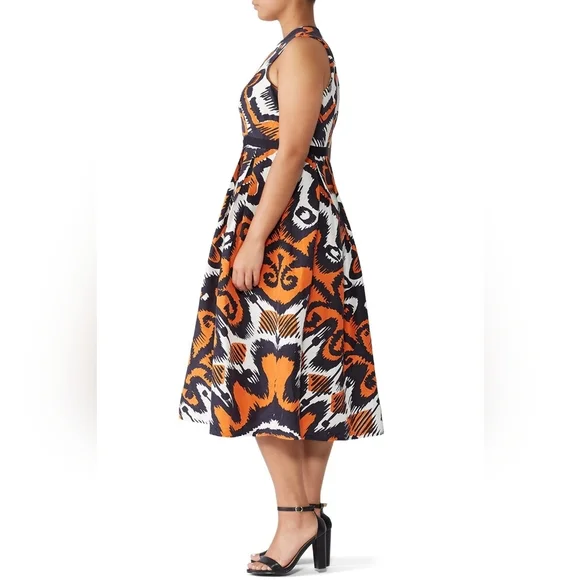 L.K. Bennett Printed Andrea Midi Dress, Size 14 -  threedaughtersproperties.com